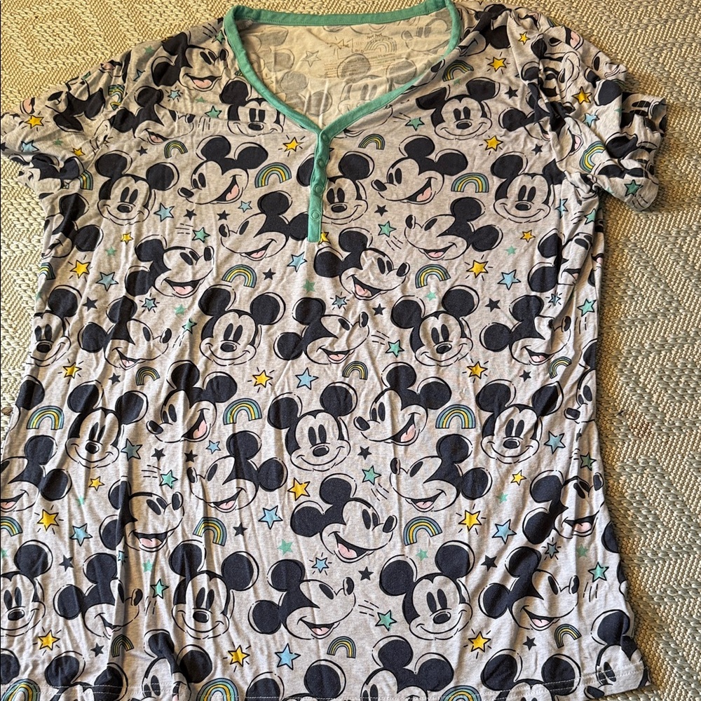 Little Sleepies Bamboo Mickey Mouse Top